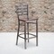 Emma and Oliver Clear Coated Ladder Back Metal Restaurant Dining Barstool
